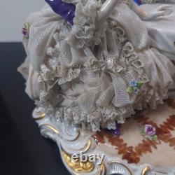 Nice German Antique Unter weiss bach Porcelain Lace Doll Figurine Lady