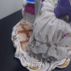 Nice German Antique Unter weiss bach Porcelain Lace Doll Figurine Lady