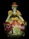 Nice Vintage Ceramic Figurine Cat Doll In Victorian Hand Designed Dress 17.5