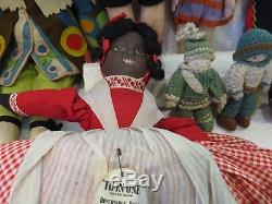 Nine antique dolls from a vintage collection