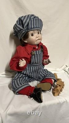 OOAK Porcelain Boy Doll Handmade One of a Kind Collectible Vintage Railroad