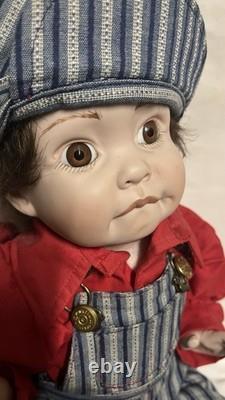 OOAK Porcelain Boy Doll Handmade One of a Kind Collectible Vintage Railroad
