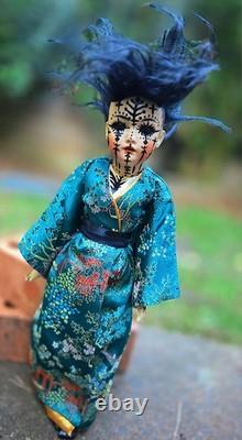 OOAK Porcelain Japanese Witch Doll Aiko Witch 45 cm