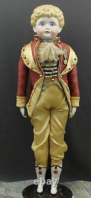 OUTSTANDING LARGE GERMAN ANTIQUE MALE CHINA DOLL by'KLING