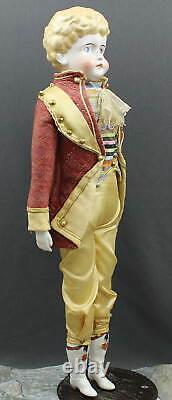 OUTSTANDING LARGE GERMAN ANTIQUE MALE CHINA DOLL by'KLING