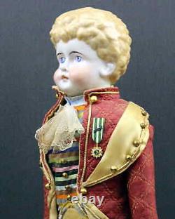 OUTSTANDING LARGE GERMAN ANTIQUE MALE CHINA DOLL by'KLING