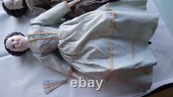 Old 16 Porcelain Dolls with original handmade cloths, 16 porcelain dolls