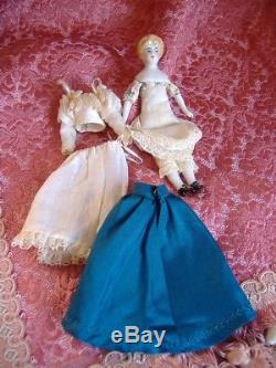 Old and lovely Antique vintage dollhouse miniature lady mother china doll