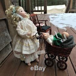 Ooak Phylliss Parkins + 3 One Of A Kind Severino Babies + Vintage Carriage