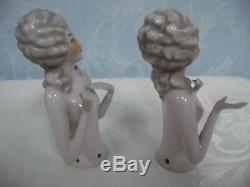 Pair Of Vintage German Half Dolls, Arms Away, Nice Hands, Molded Hair