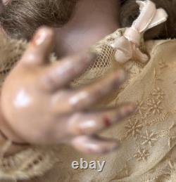 Pansy Iv Germany Doll Brown Hair Over 20 Inches Vintage Bisque