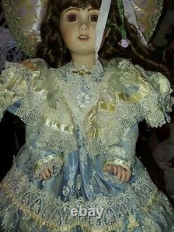 Pat Loveless 20 inch Antique French Reproduction Jumeau Doll Crystal Blue Ice