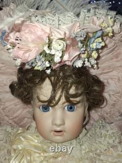 Pat Loveless Bebe Bru Pink And Peach Antique Reproduction Doll 22 Vintage 1996