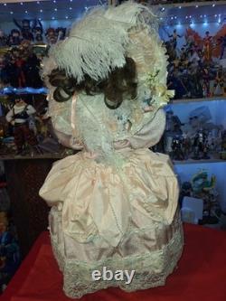 Pat Loveless Bebe Bru Pink And Peach Antique Reproduction Doll 22 Vintage 1996