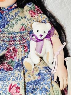 Pauline Limited Edition Joanna Porcelain Doll with Teddy Bear Accessory (no COA)