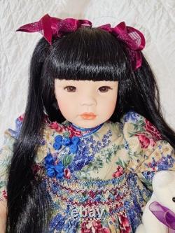 Pauline Limited Edition Joanna Porcelain Doll with Teddy Bear Accessory (no COA)