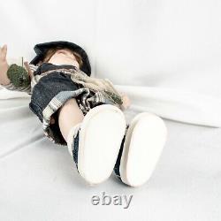 Porcelain Boy with His Fishing Gear Vintage Boy Doll