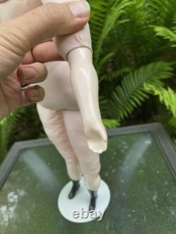 Porcelain Doll 20 Black Haired China Head Doll On Replaced Cloth Body