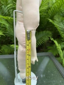 Porcelain Doll 20 Black Haired China Head Doll On Replaced Cloth Body Porcelain Doll 20 Black Haired China Head Doll On Replaced Cloth Body