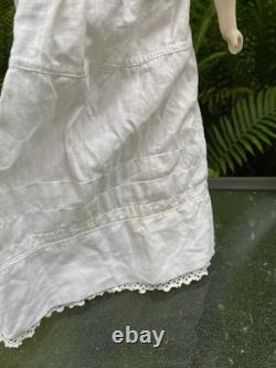 Porcelain Doll 20 Black Haired China Head Doll On Replaced Cloth Body