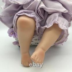 Porcelain Doll Cindy Marschner Rolfe VIOLET Purple Flowers Blonde Hair