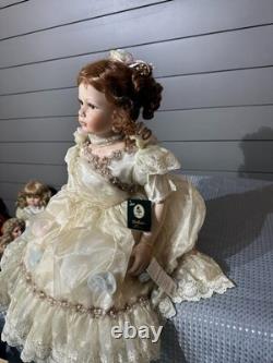 Porcelain Dolls Set Geppedo Elizabeth and Shelly 27'' and 11'