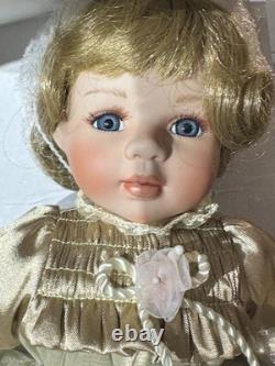 Porcelain Dolls Set Geppedo Elizabeth and Shelly 27'' and 11'