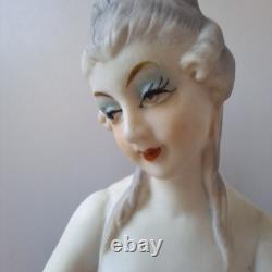 Porcelain Dresden Doll Ballerina Figurine Rare 8 Lace Skirt ceramic vintage