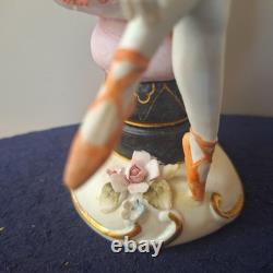 Porcelain Dresden Doll Ballerina Figurine Rare 8 Lace Skirt ceramic vintage