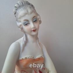 Porcelain Dresden Doll Ballerina Figurine Rare 8 Lace Skirt ceramic vintage
