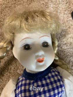 Porcelain Vintage Antique Dolls Lot of (4) + (1) 8 Hard Plastic Doll