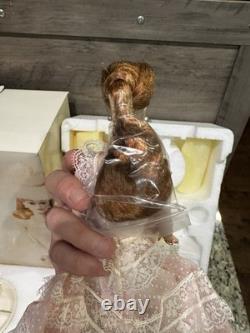 Porcelain Vintage Look Plantation Belle Red Haired Ponytail Barbie Doll & Hat