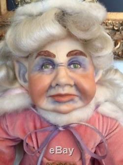 Porcelain doll, Vintage 1980 ELFIN KING, Wicket Originals Faith Wick