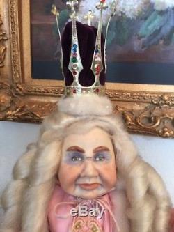 Porcelain doll, Vintage 1980 ELFIN QUEEN, Wicket Originals Faith Wick