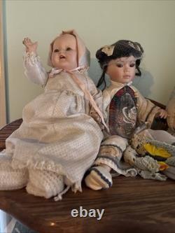 Porecelain Doll Vintage Dolls Collection Lot Of 23