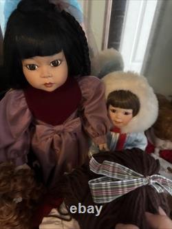 Porecelain Doll Vintage Dolls Collection Lot Of 23