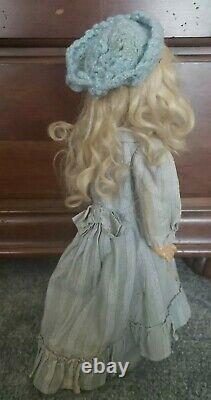 Pouty Type Antique 15 Closed Mouth Kestner mold 169 Doll with Original Mohair Wig