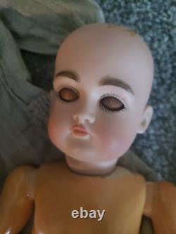 Pouty Type Antique 15 Closed Mouth Kestner mold 169 Doll with Original Mohair Wig