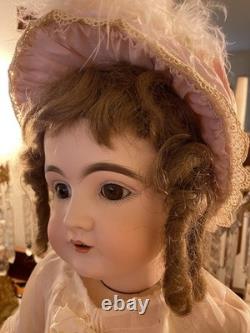 Pristine 23 1/2 Kestner 146 Orig. Spiral Curl Human Hair Wig Orig. Costume EXC