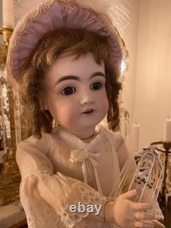 Pristine 23 1/2 Kestner 146 Orig. Spiral Curl Human Hair Wig Orig. Costume EXC