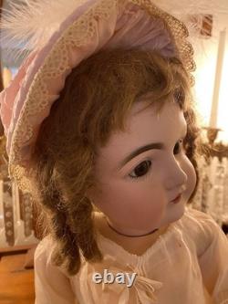 Pristine 23 1/2 Kestner 146 Orig. Spiral Curl Human Hair Wig Orig. Costume EXC