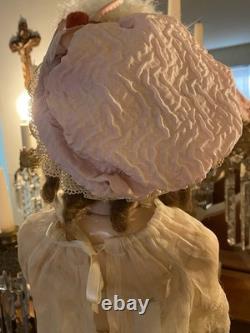 Pristine 23 1/2 Kestner 146 Orig. Spiral Curl Human Hair Wig Orig. Costume EXC