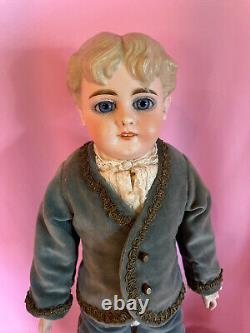 RARE 17 ABG Parian Boy With Glass Eyes with Old Repair