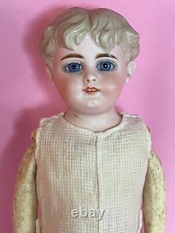 RARE 17 ABG Parian Boy With Glass Eyes with Old Repair