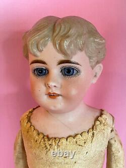 RARE 17 ABG Parian Boy With Glass Eyes with Old Repair