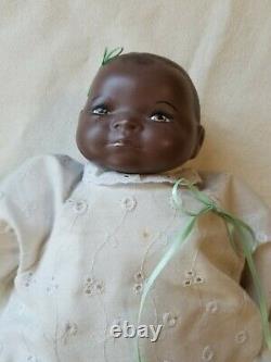 RARE Antique 1923 Grace S. Putnam black Bisque Porcelain Baby Doll 14 Marked