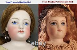 RARE EARLIEST Francois Gaultier Painted-Eyes Poupee -c. 1860s Antique French Doll