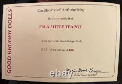 RARE! LE Vintage Good-Kruger Porcelain Doll I'm a Little Teapot
