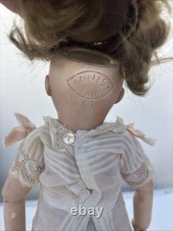 RARE Original UNIS FRANCE 60 Composition Wood Body 12 Doll Sleepy Eyes