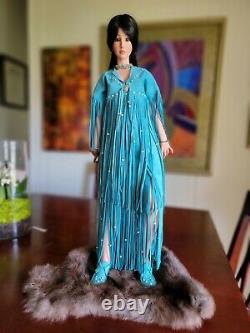 RARE SIGNED Native American Porcelain Doll by Mary Pearson Very Rare 23 inches